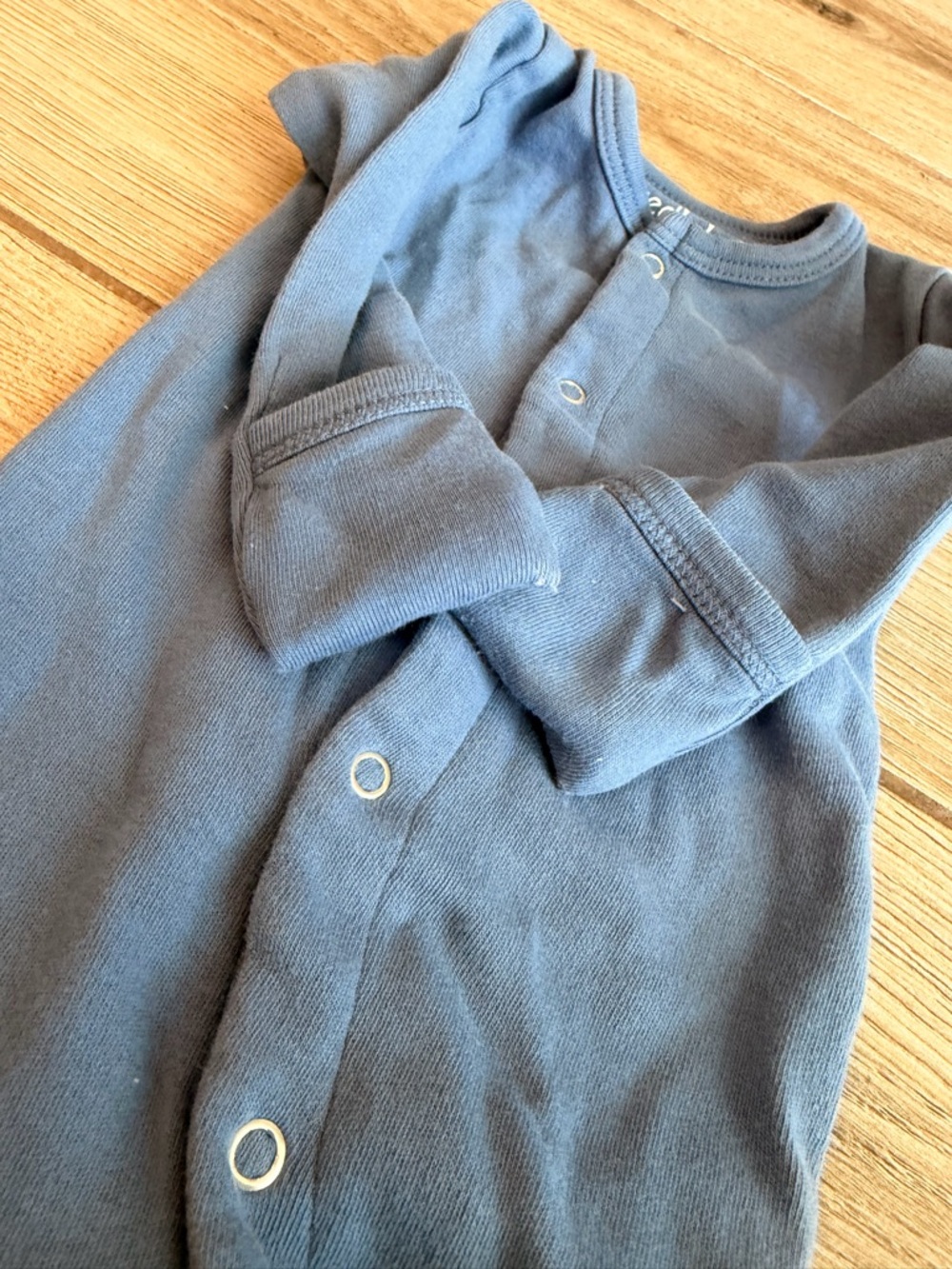 L'ovedbaby Blue Footed One-Piece Pajama - Picture 5 of 7